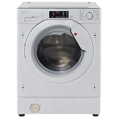 Hoover HBWM814D Integrated Washing Machine, 8kg Load, A+++ Energy Rating, 1400rpm Spin, White